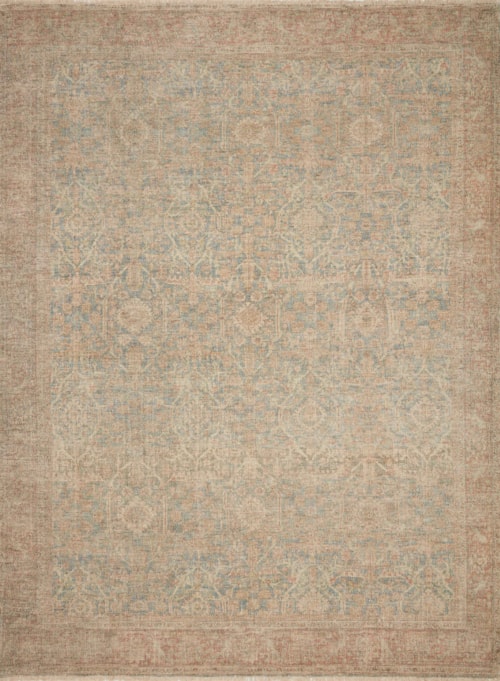 18" x 18"  Denim / Rust Rug