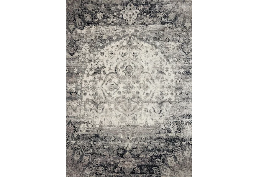 Anastasia 1'6" x 1'6"  Ink / Ivory Rug by Loloi Rugs at Jacksonville Furniture Mart