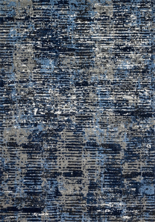 1'6" x 1'6"  Dark Blue / Grey Rug