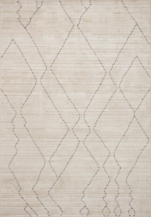 2'-7" x 8'-0" Sand / Charcoal Rug
