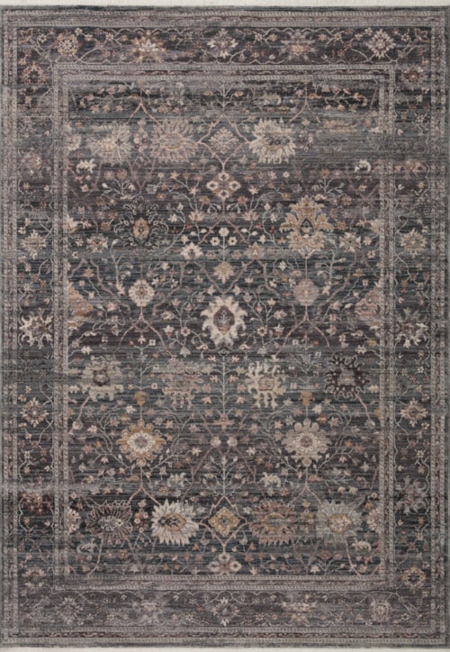 7'-10" x 7'-10" Round Ink / Multi Rug