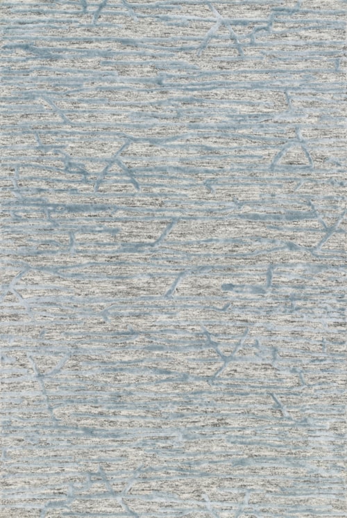 3'6" x 5'6" Grey / Blue Rug