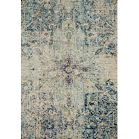 18" x 18" Aqua / Navy Sample Rug