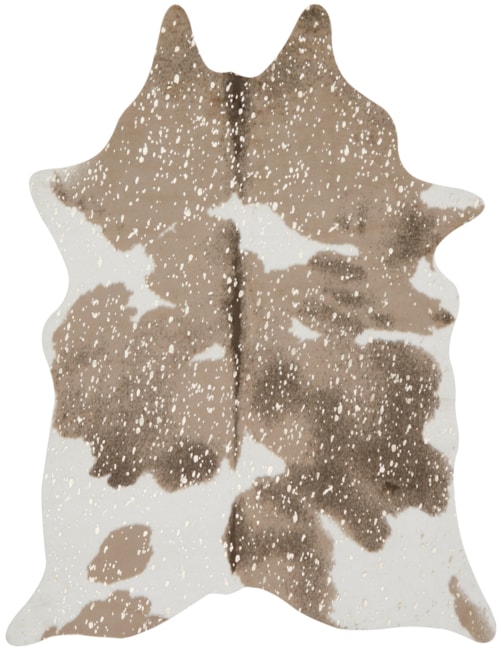 5' X 6'-6" Taupe / Champagne Area Rug