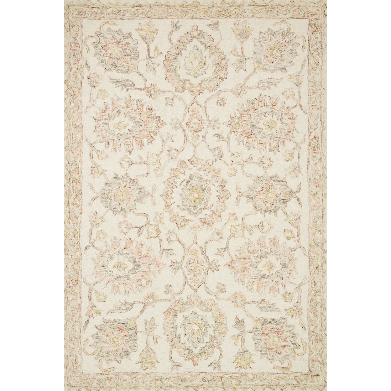 Loloi Rugs Norabel 5'0" x 7'6" Ivory / Blush Rug