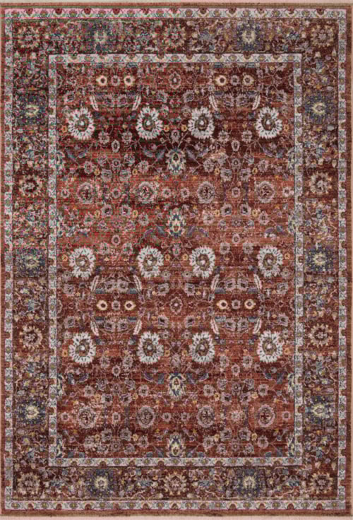 18" x 18" Brick / Multi Sample Rug