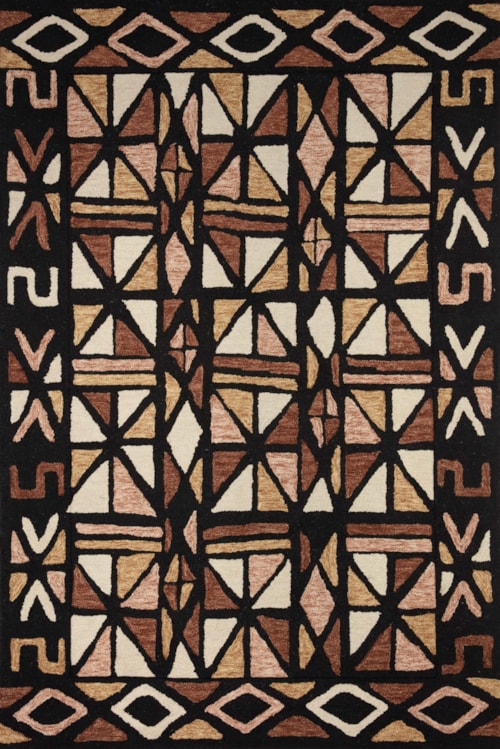 18" x 18" Spice / Black Sample Rug