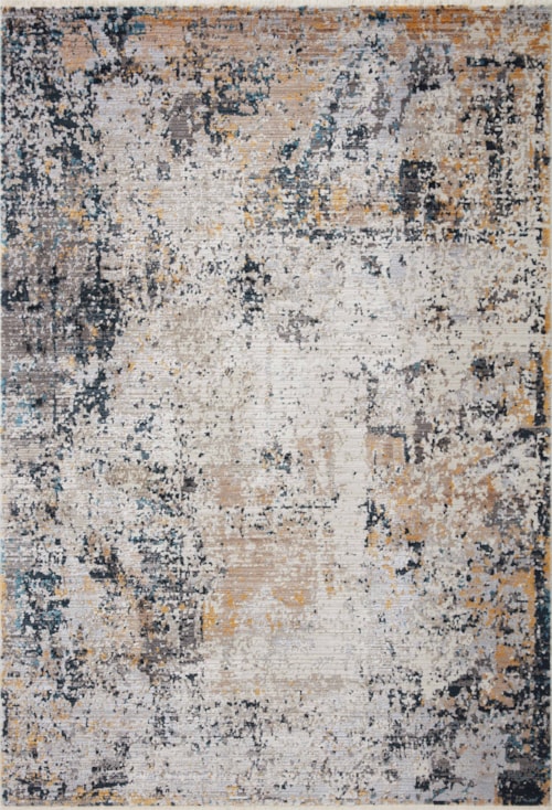 18" x 18"  Silver / Multi Rug