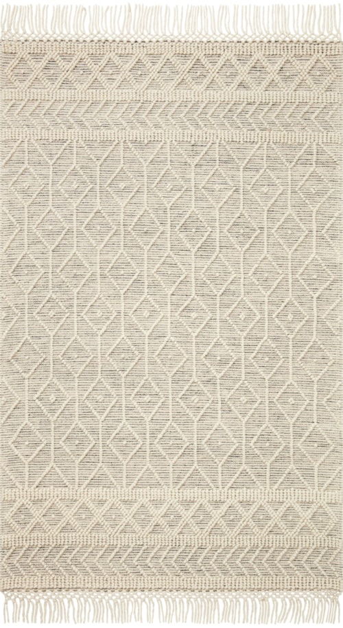 18" x 18" Ivory / Black Sample Rug