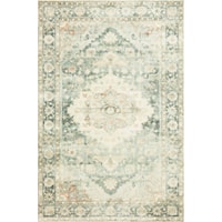 3'3" x 5'3" Teal / Ivory Rectangle Rug