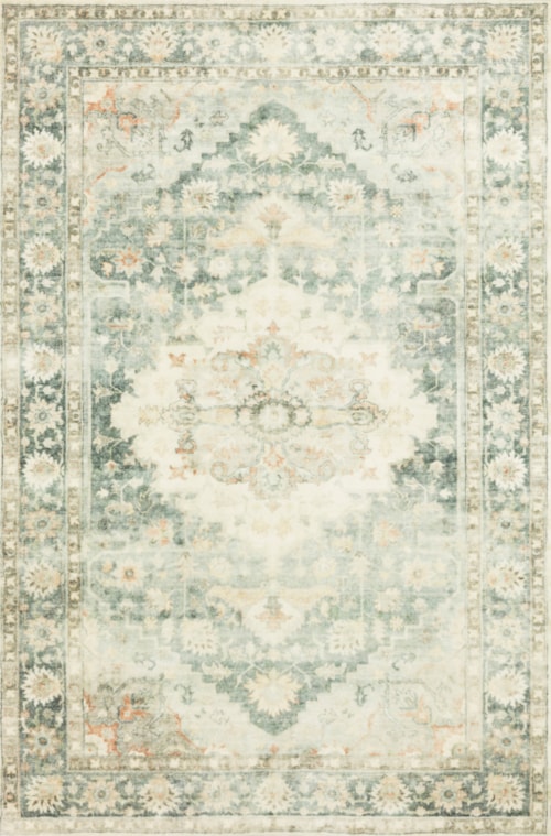 18" x 18" Teal / Ivory Sample Rug