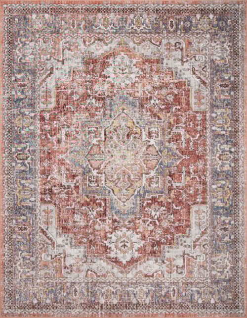 18" x 18" Rust / Multi Sample Rug