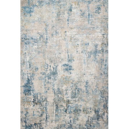 1'6" x 1'6"  Grey / Blue Rug