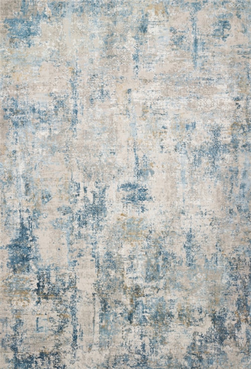 1'6" x 1'6"  Grey / Blue Rug