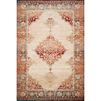 18" x 18" Ant. Ivory / Sunset Sample Rug