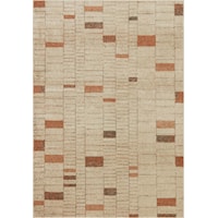 18" x 18" Tangerine / Taupe Sample Rug