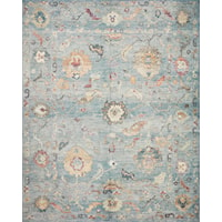 2'6" x 11'6" Denim / Multi Runner Rug