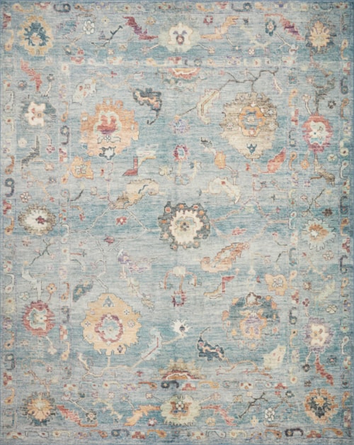 18" x 18" Denim / Multi Sample Rug