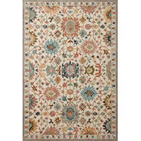 3'-0" x 3'-0" Round Ivory / Multi Rug