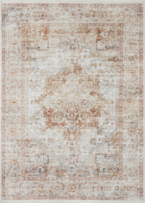 18" x 18" Ivory / Sunset Sample Rug