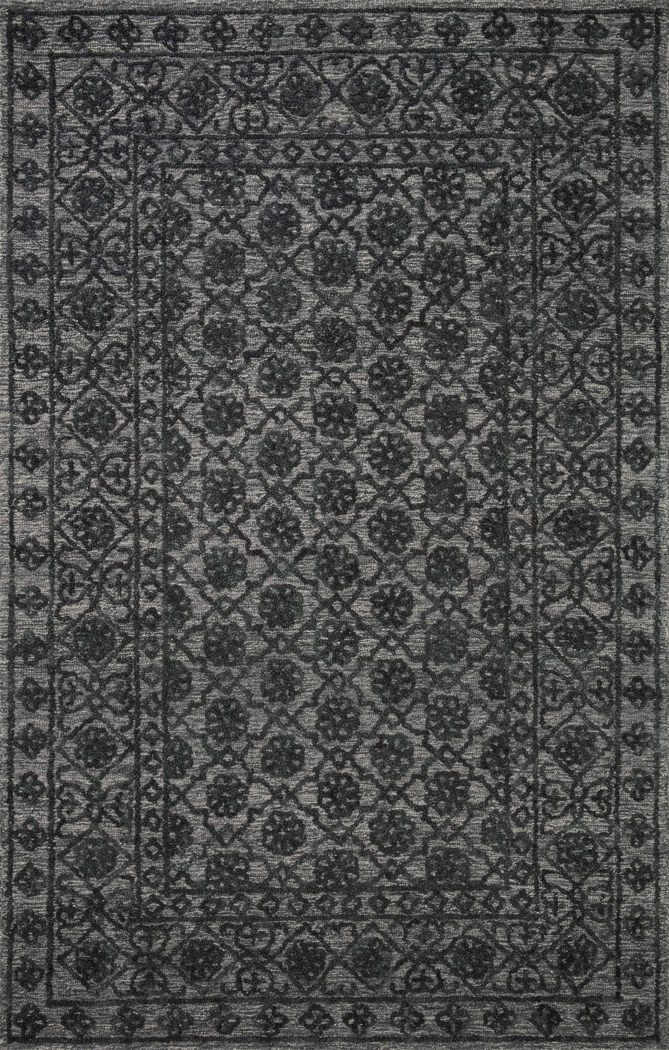 2'6" x 7'6" Smoke / Dk. Grey Runner Rug