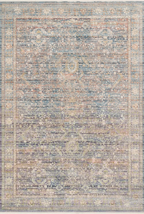 3'7" x 5'1" Blue / Sunset Rug