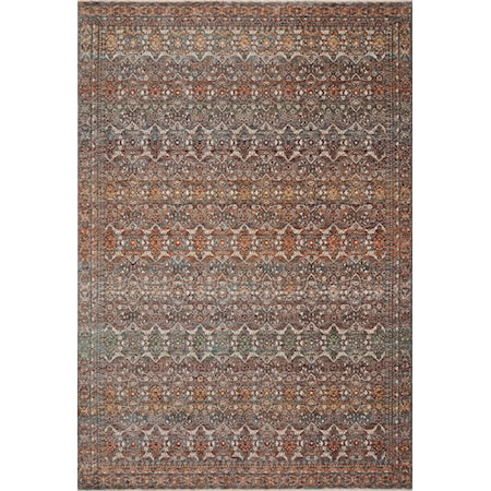 2'7" x 7'9" Stone / Multi Rug