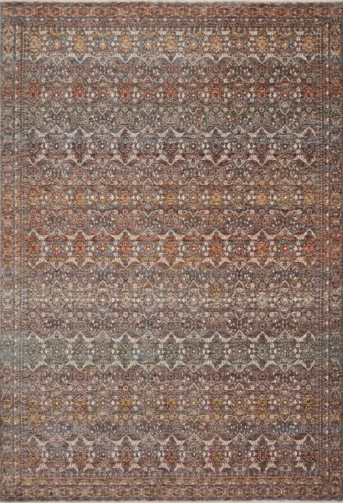 18" x 18"  Stone / Multi Rug