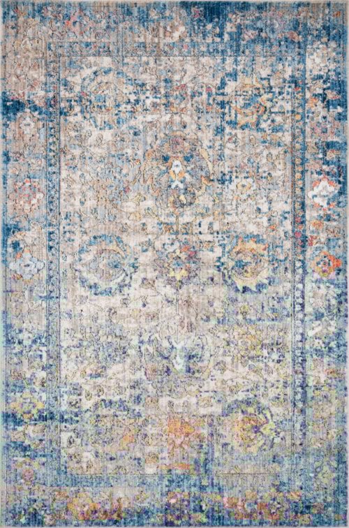 2'4" x 10' Blue / Multi Rug