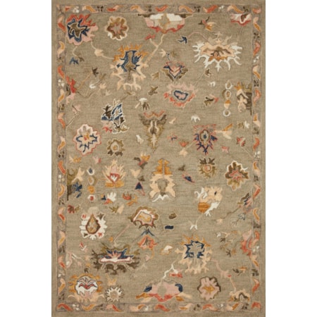 18" x 18" Grey / Multi Rug