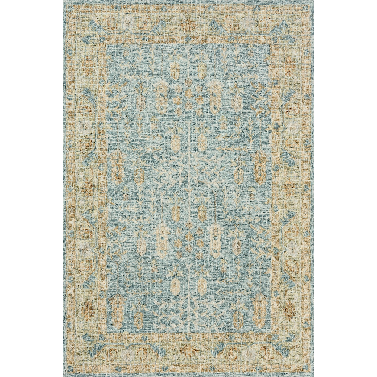 Loloi Rugs Julian 5'0" x 7'6" Blue / Gold Rug