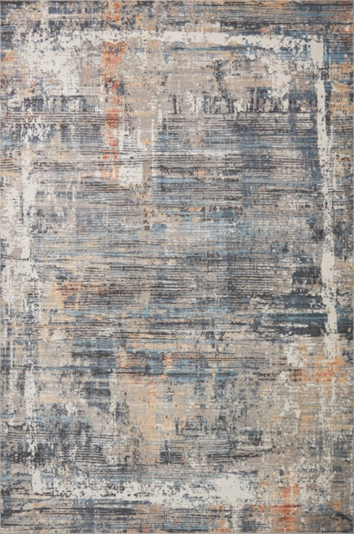 18" x 18" Slate / Apricot Sample Rug