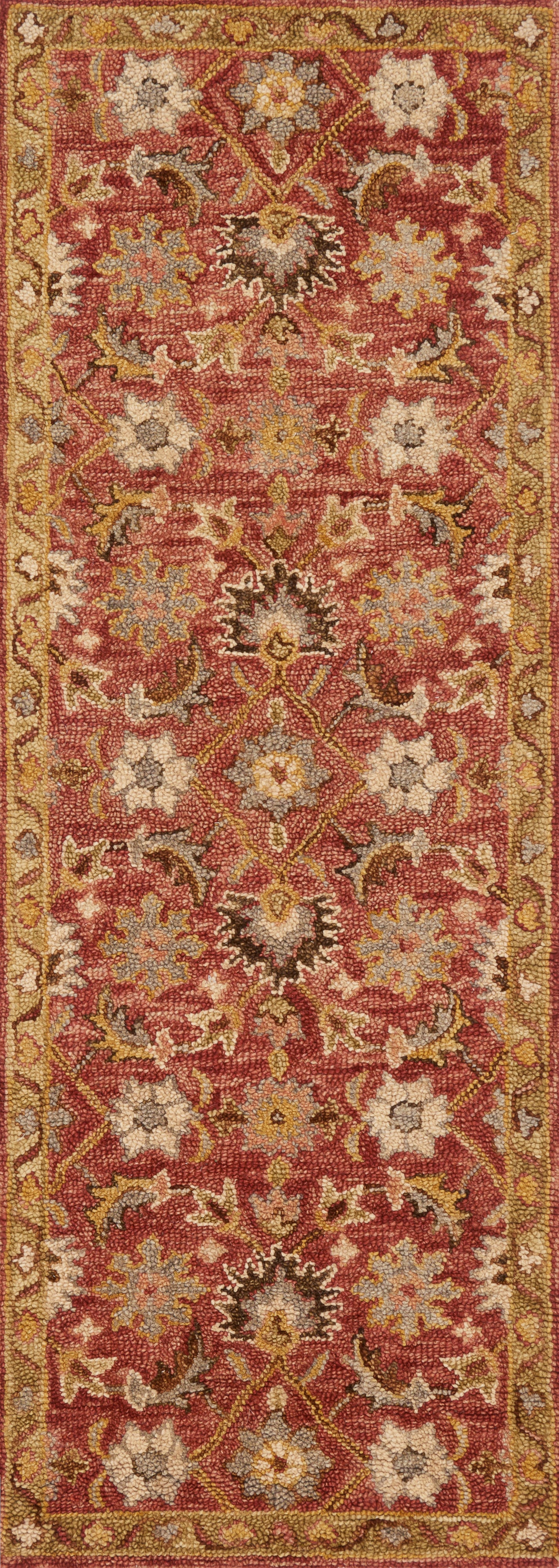 1'6" x 1'6"  Terracotta / Gold Rug