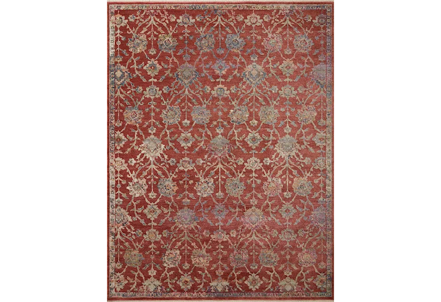 Giada 18" x 18"  Red / Multi Rug by Reeds Rugs at Reeds Furniture