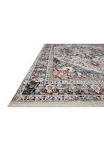 Loloi Rugs Samra 18" x 18" Charcoal / Sky Sample Rug