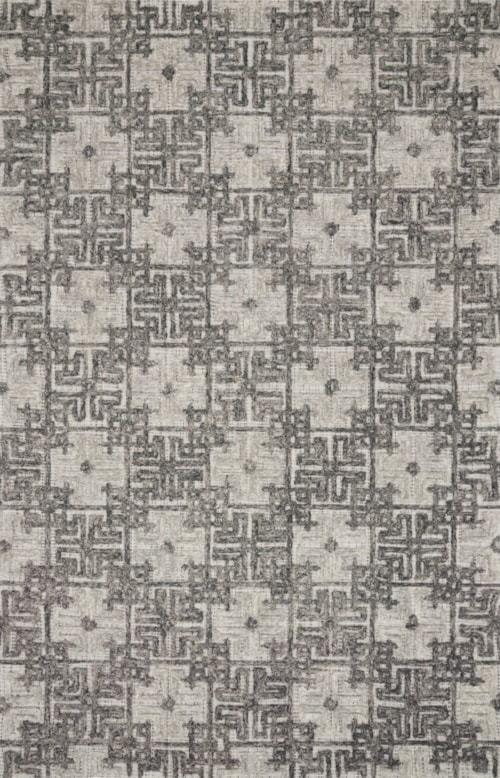 1'6" x 1'6"  Charcoal / Fog Rug