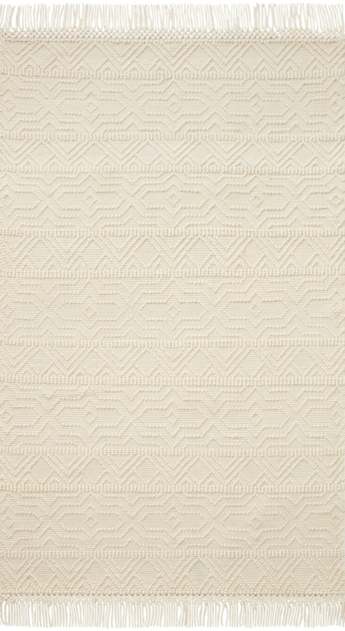 18" x 18" Ivory / Ivory Sample Rug