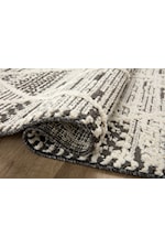 Loloi Rugs Fabian 18" x 18" Ivory / Charcoal Sample Rug