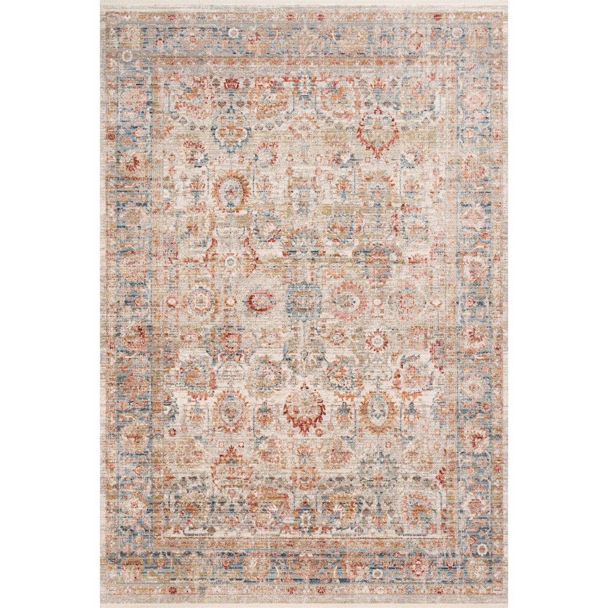 Reeds Rugs Claire 3'7" x 5'1" Ivory / Ocean Rug