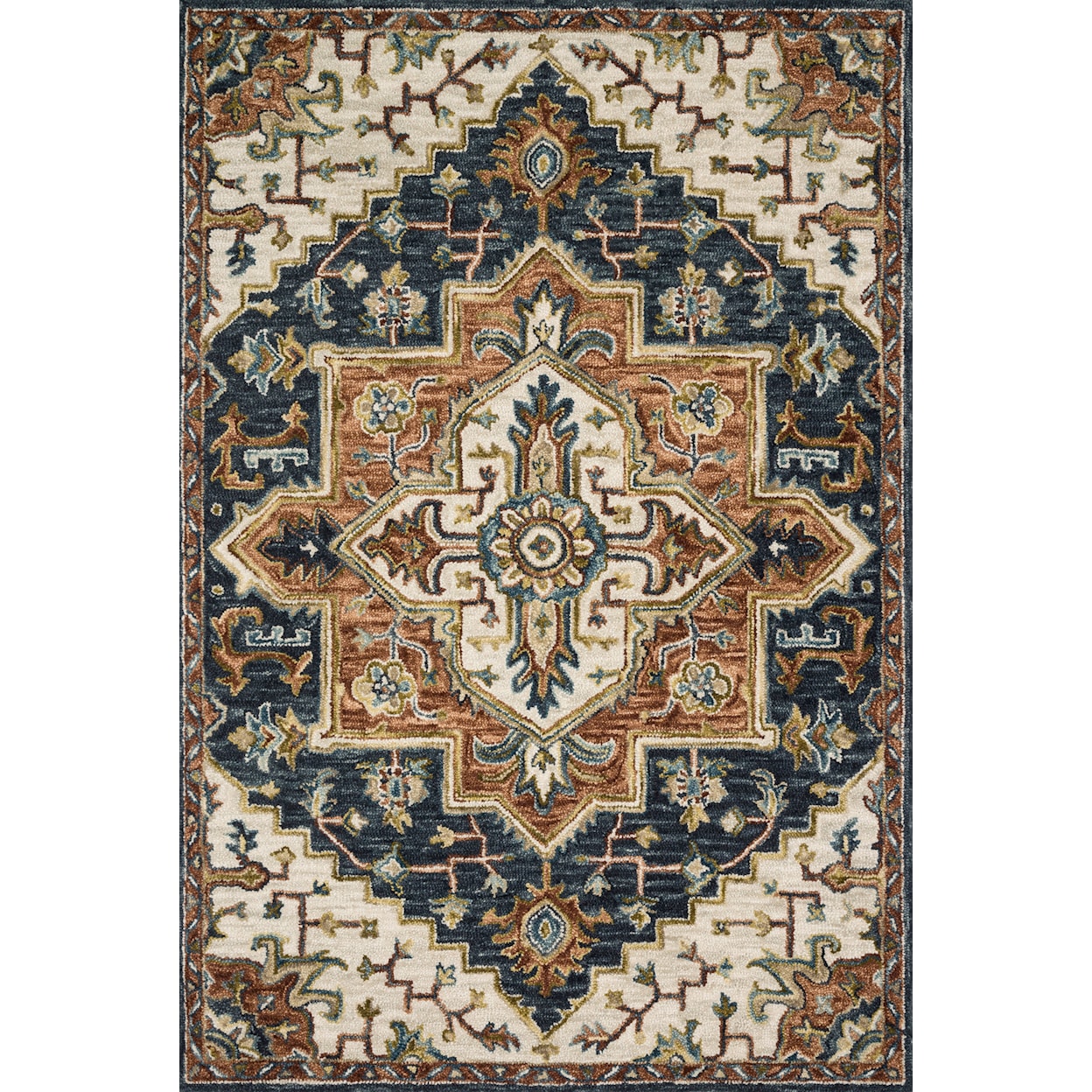 Reeds Rugs Victoria 1'6" x 1'6"  Blue / Multi Rug