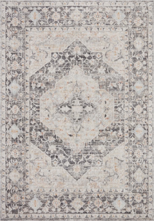 6'-7" x 9'-3" Charcoal / Multi Rug