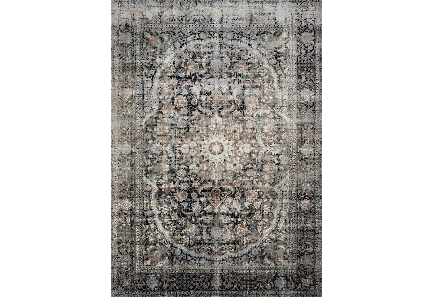 Anastasia 1'6" x 1'6"  Charcoal / Sunset Rug by Reeds Rugs at Reeds Furniture