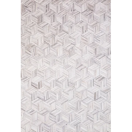 18" x 18" Lt Grey / Ivory Sample Rug