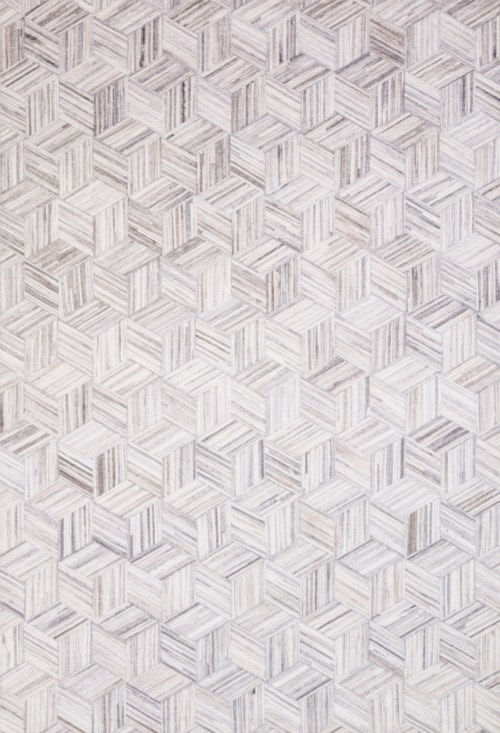 18" x 18" Lt Grey / Ivory Sample Rug