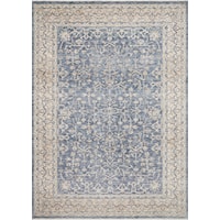 11'-6" X 15'-6" Dark Blue / Ivory Rug