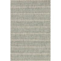 1'6" x 1'6"  Grey / Teal Rug