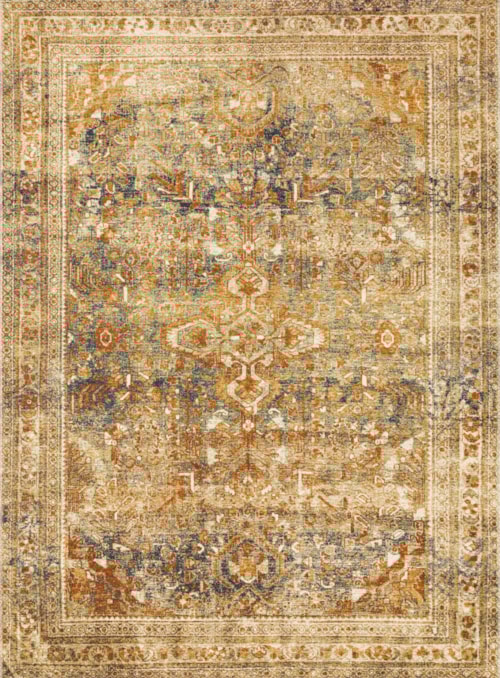5'3" x 7'8" Lagoon / Spice Rug