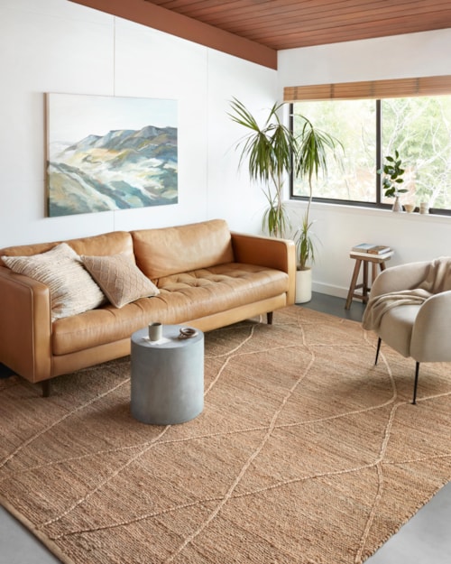18" x 18" Natural / Natural Sample Rug