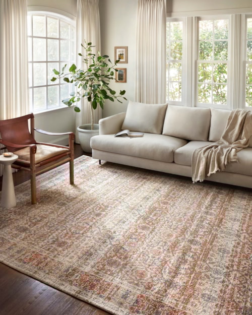 18" x 18" Sand / Rust Sample Rug