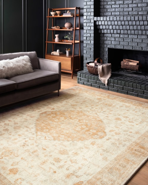 18" x 18" Ivory / Terracotta Sample Rug